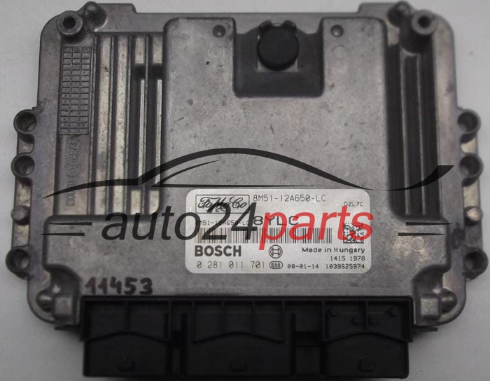 MOTORSTEUERGERÄT ECU STEUERGERAT FORD FOCUS 1.6 TDCI BOSCH 0 281 011 701, 0281011701, 8M5112A650LC, 8M51-12A650-LC