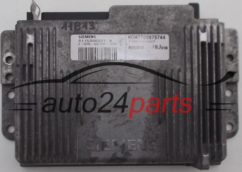 MOTORSTEUERGERÄT ECU STEUERGERAT RENAULT SCENIC 1.4 S115300221 A, HOM7700875744