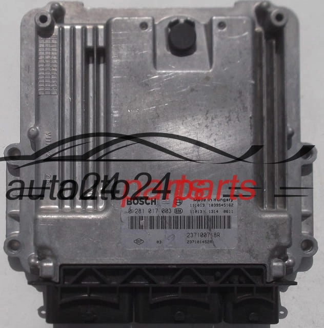 ECU CENTRALITA DE MOTOR RENAULT TRAFIC 2.0 DCI BOSCH 0 281 017 003,  237100718R, 237101452R