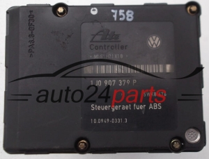 Pompa ABS i sterownik VOLKSWAGEN AUDI SKODA SEAT ALHAMBRA FORD GALAXY ATE 7M3 614 111 H, 7M3614111H, 10.0204-0209.4, 10020402094, 1J0 907 379 P, 1J0907379P, 10.0949-0331.3, 10094903313, 5WK8476