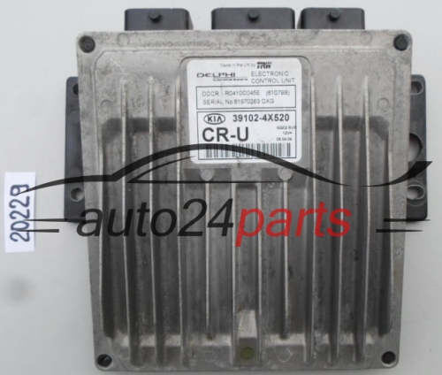 KOMPUTER STEROWNIK SILNIKA KIA CARNIVAL 2.9 CRDI Delphi R0410C045E, 39102-4X520, 391024X520 