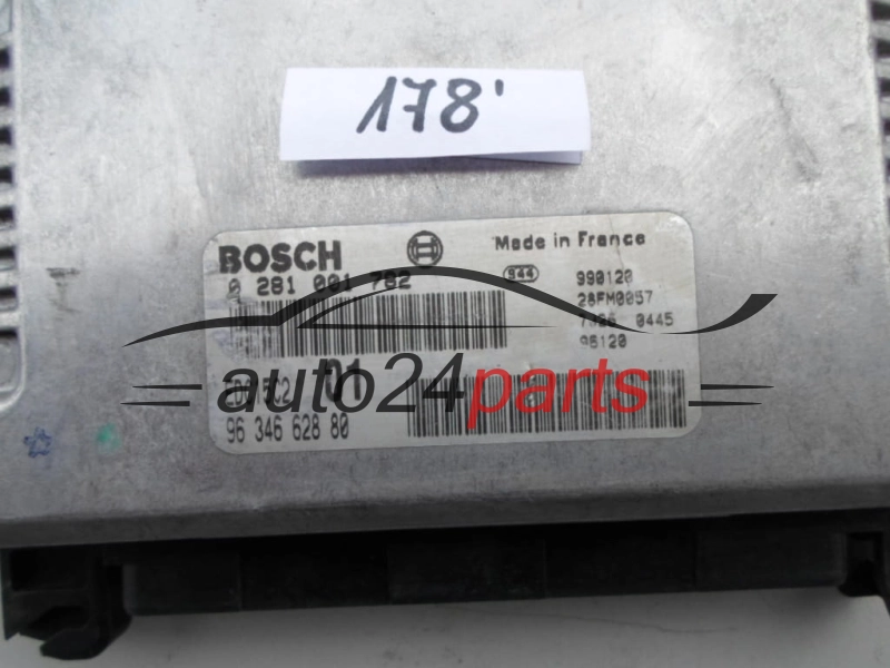 KOMPUTER STEROWNIK SILNIKA PEUGEOT 406 2.0 HDI BOSCH 0 281 001 782, 0281001782, 96 346 628 80, 9634662880, EDC15C2