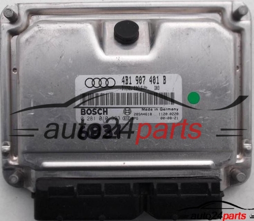 CALCULATEUR MOTEUR AUDI A6 2.5 TDI BOSCH 0 281 010 393, 0281010393, 4B1 907 401 B, 4B1907401B