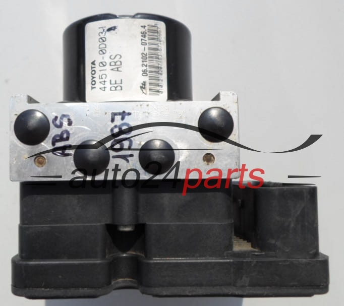 POMPE HYDRAULIQUE ET CALCULATEUR d'ABS  TOYOTA YARIS 44510-0D031,  ATE 06.2102-0746.4