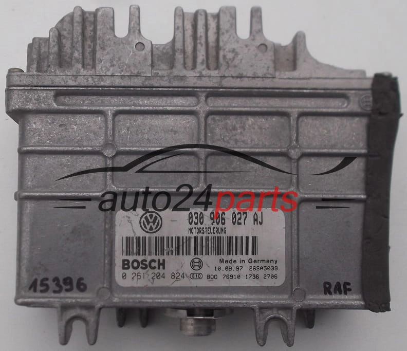 KOMPUTER STEROWNIK SILNIKA VOLKSWAGEN POLO BOSCH 0 261 204 824, 0261204824, 030 906 027 AJ, 030906027AJ 