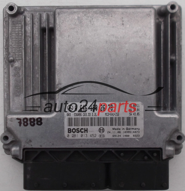 ECU CENTRALITA DE MOTOR MERCEDES VITO VIANO 2.2 CDI BOSCH 0 281 013 452,  A 646 150 26 78