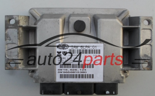 Calculateur Moteur PEUGEOT 206 Magneti Marelli IAW 6LPA.01,  HW 16575084, 9657649580, SW 16626124, 9656815380