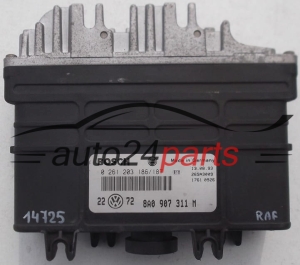 MOTORSTEUERGERÄT ECU STEUERGERÄT VOLKSWAGEN GOLF BOSCH 0 261 203 186/187, 0261203186, 0261203187, 8A0 907 311 M, 8A0907311M 