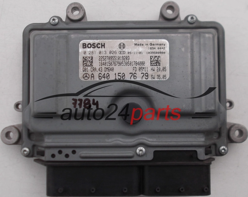 ECU CENTRALITA DE MOTOR MERCEDES A180 BOSCH 0 281 013 026, 0281013026, A 640 150 76 79, A6401507679