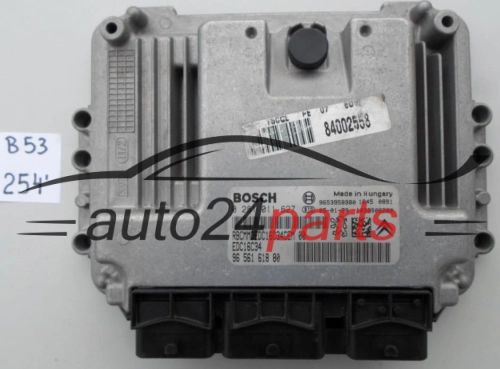 KOMPUTER STEROWNIK SILNIKA PEUGEOT 1.6 HDI BOSCH 0 281 011 627, 0281011627, 96 561 618 80, 9656161880
