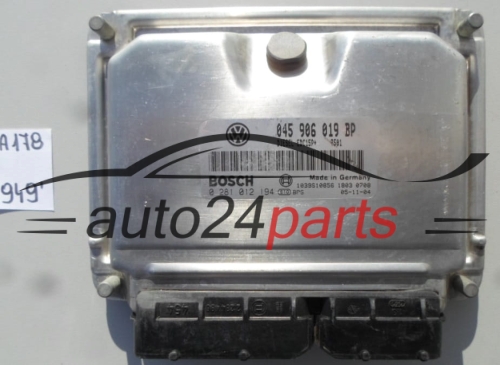 KOMPUTER STEROWNIK SILNIKA VW VOLKSWAGEN POLO 1.4 TDI 045906019BP, 045 906 019 BP BOSCH 0281012194, 0 281 012 194 
