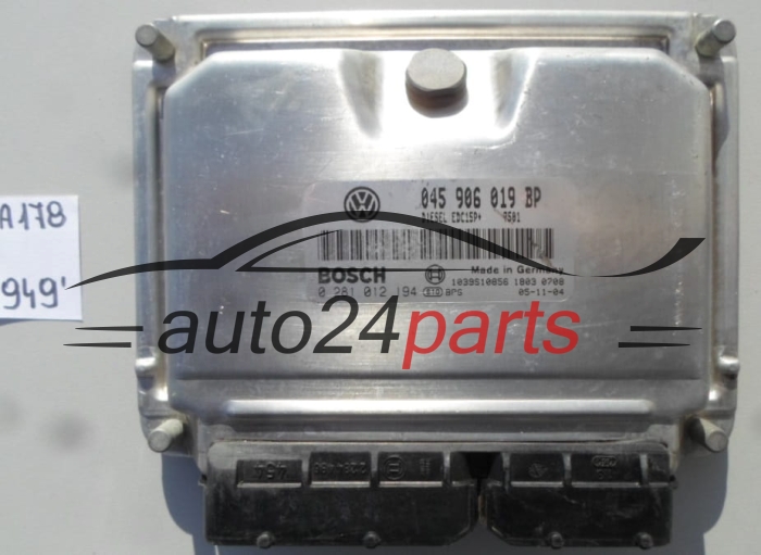 KOMPUTER STEROWNIK SILNIKA VW VOLKSWAGEN POLO 1.4 TDI 045906019BP, 045 906 019 BP BOSCH 0281012194, 0 281 012 194 