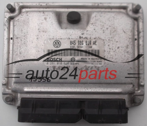 KOMPUTER STEROWNIK SILNIKA VOLKSWAGEN LUPO BOSCH 0 281 010 628, 0281010628, 045 906 019 AE, 045906019AE