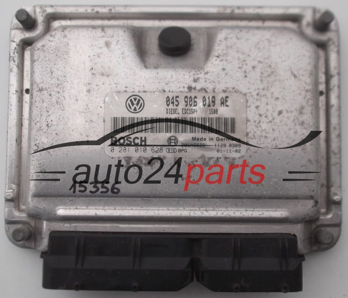 KOMPUTER STEROWNIK SILNIKA VOLKSWAGEN LUPO BOSCH 0 281 010 628, 0281010628, 045 906 019 AE, 045906019AE