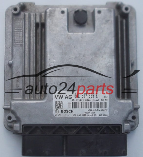 ECU CENTRALITA DE MOTOR  VOLKSWAGEN GOLF 1.6 TDI BOSCH 0 281 019 175,  04L 907 309 E