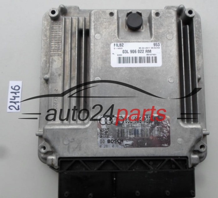 MOTORSTEUERGERÄT ECU STEUERGERAT AUDI A4 2.0 TDI BOSCH 0 281 016145, 0281016145, 03L 906 022 RM, 03L906022RM, EDC17CP20