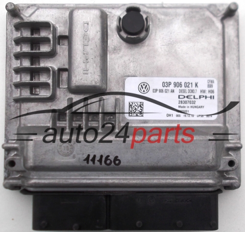 KOMPUTER STEROWNIK SILNIKA SKODA FABIA 1.2 TDI DELPHI 28307032, 03P 906 021 K, 03P906021K, 03P 906 021 AN, 03P906021AN