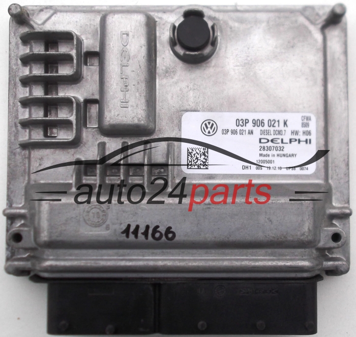 KOMPUTER STEROWNIK SILNIKA SKODA FABIA 1.2 TDI DELPHI 28307032, 03P 906 021 K, 03P906021K, 03P 906 021 AN, 03P906021AN
