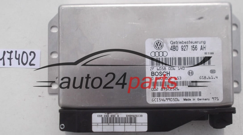 STEROWNIK SKRZYNI AUTOMATYCZNEJ AUDI VOLKSWAGEN 2.8 BOSCH 0 260 002 653, 0260002653, 4B0 927 156 AH, 4B0927156AH