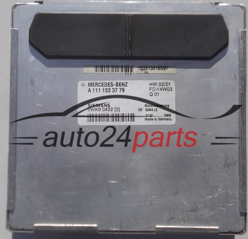 MOTORSTEUERGERÄT ECU STEUERGERÄT  MERCEDES SIEMENS 5WK9 0422 (3) A 111 153 37 79