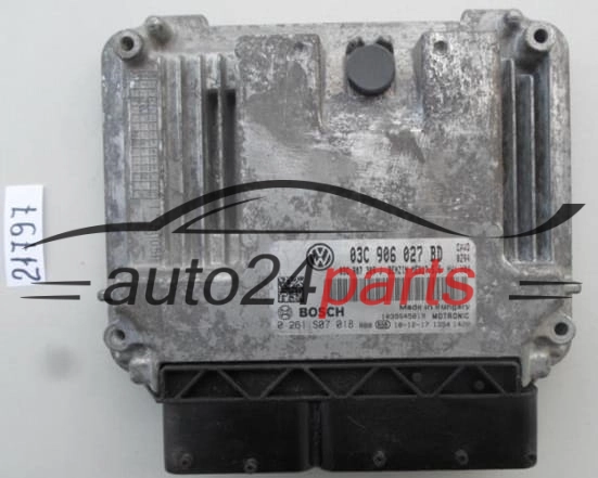 CENTRALITA DE MOTOR VW VOLKSWAGEN SKODA 1.4 TSI CAVD BOSCH 0 261 S07 018, 0261S07018, 03C 906 027 BD, 03C906027BD, MED17.5.5