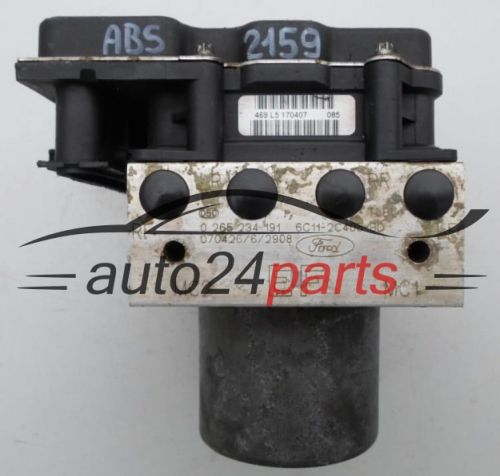 ABS PUMPE BLOCK HYDRAULIKPUMPE STEUERGERAT  FORD TRANSIT BOSCH 0 265 234 191, 6C11-2C405-BD