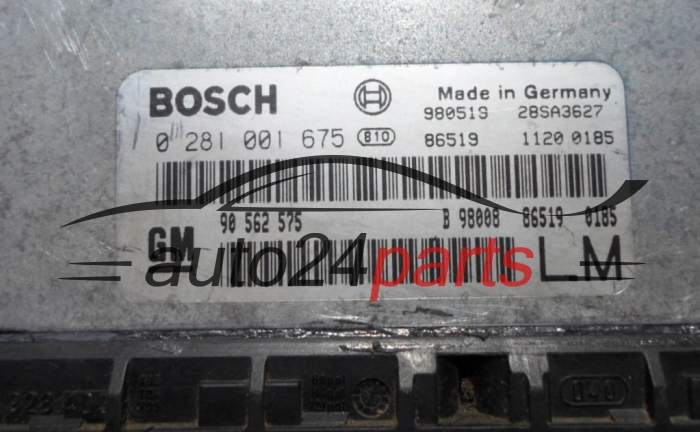 MOTORSTEUERGERÄT ECU STEUERGERÄT OPEL ASTRA VECTRA ZAFIRA 2.0 DTL BOSCH 0 281 001 675,  GM 90 562 575 LM