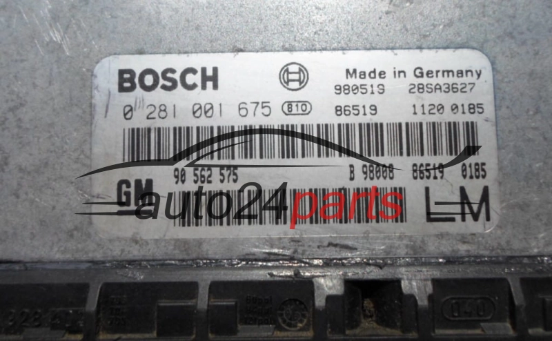 MOTORSTEUERGERÄT ECU STEUERGERÄT OPEL ASTRA VECTRA ZAFIRA 2.0 DTL BOSCH 0 281 001 675,  GM 90 562 575 LM