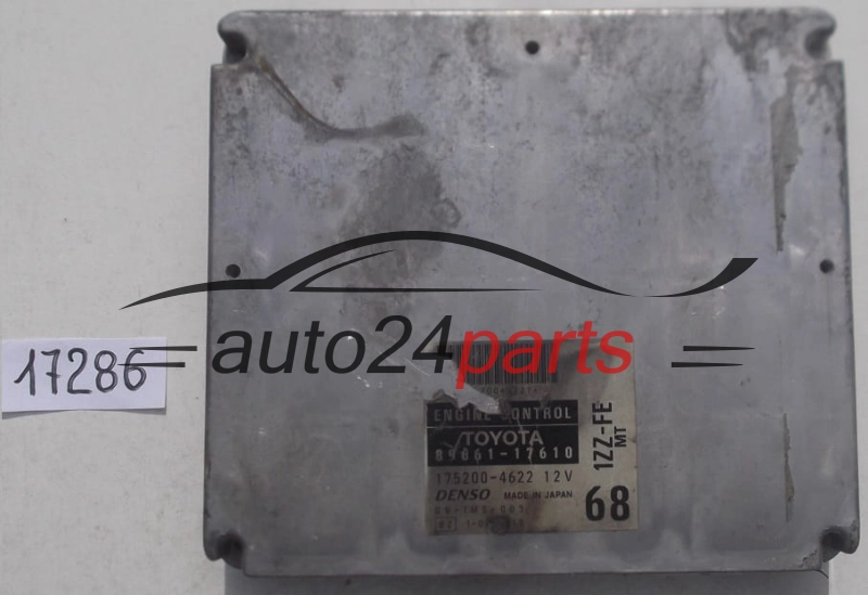KOMPUTER STEROWNIK SILNIKA TOYOTA MR2 1.8 VVTI 1ZZ-FE 68 89661-17610, 8966117610, 175200-4622