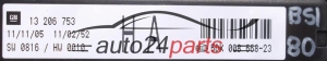 SKRZYNKA ELEKTRYCZNA PRZEKAŻNIKÓW I BEZPIECZNIKÓW MODUŁ NADWOZIA CENTRALKA KOMFORTU BSI PRZEDNIA OPEL ASTRA H ZAFIRA B GM 13 206 753 HA, 13206753 HA, HELLA 5DK 008 668-23, 5DK008668-23, 5DK00866823 -  