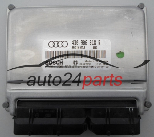 MOTORSTEUERGERÄT ECU STEUERGERÄT AUDI 1.8 T BOSCH 0 261 206 539,  4B0 906 018 R