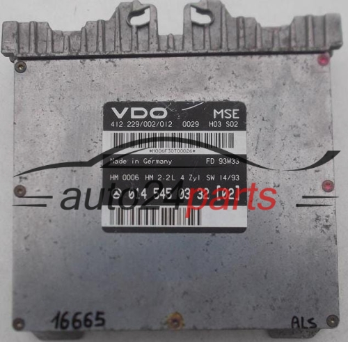 CALCULATEUR MOTEUR MERCEDES W202 VDO 412.229/002/012