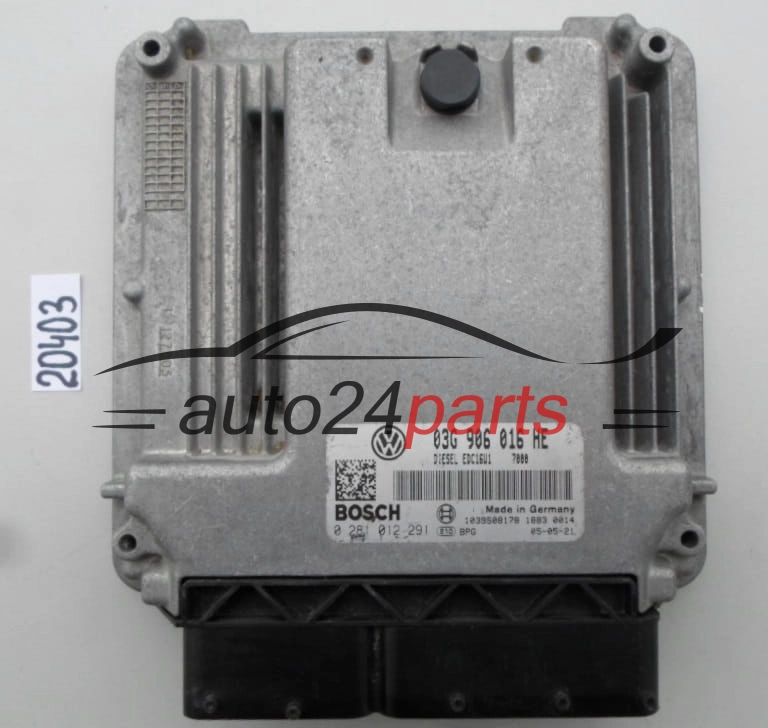KOMPUTER STEROWNIK SILNIKA SEAT ALTEA 2.0 TDI BKD 03G 906 016 HE, 03G906016HE, BOSCH 0 281 012 291, 0281012291, DIESEL EDC16U1 1039S08178 
