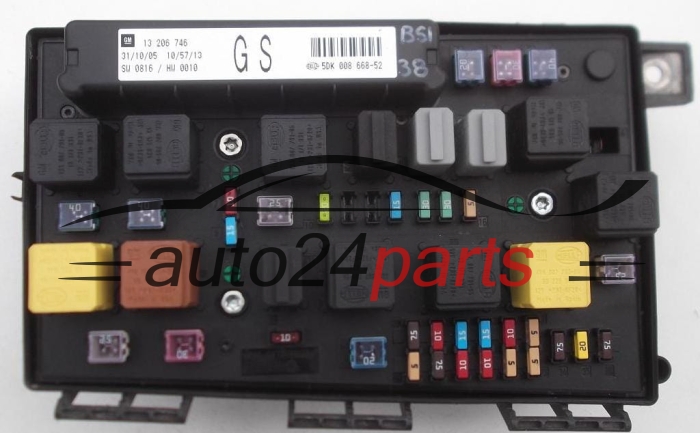 ELEKTRISCHER KASTEN SICHERUNGKASTEN SICHERUNG UND RELAIS STROMKASTEN RELAISKASTEN OPEL ASTRA H ZAFIRA B 13 206 746, 13206746 GS, 5DK 008 668-52, 5DK008668-52