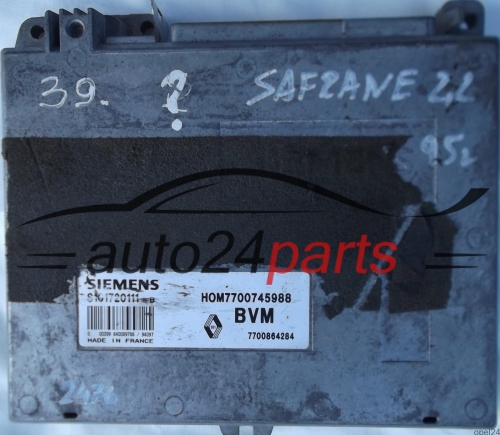 UCE CENTRALITA DE MOTOR RENAULT SAFRANE 2.2 SIEMENS S101720111B, HOM7700745988, 7700745988, 7700864284