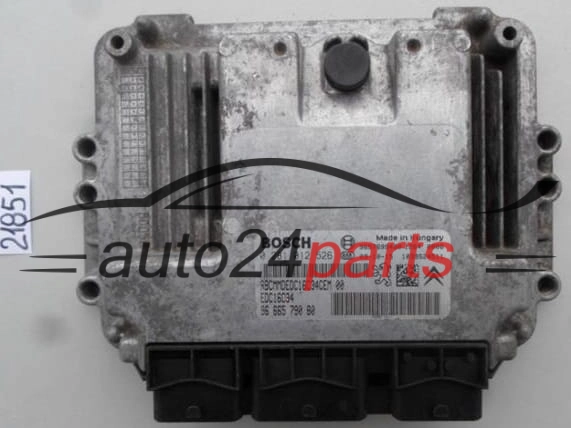 KOMPUTER STEROWNIK SILNIKA PEUGEOT 207 1.4 HDI BOSCH 0 281 012 526, 0281012526, 96 665 790 80, 9666579080, 9657699480 EDC16C34, 1039S24511