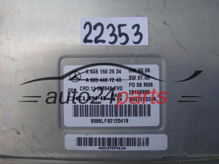 KOMPUTER STEROWNIK SILNIKA MERCEDES 2.2 CDI A 646 150 25 34, A6461502534, 28158986, R0412C031K, CRD.11