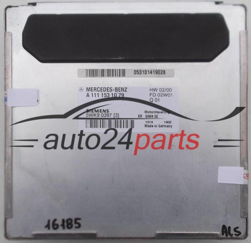 CALCULATEUR MOTEUR MERCEDES W203 C180 1.8 SIEMENS 5WK9 03 97, 5WK90397, A 111 153 10 79, A1111531079