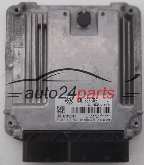 MOTORSTEUERGERÄT ECU STEUERGERÄT VOLKSWAGEN GOLF PASSAT 2.0 TDI BOSCH 0 281 015 029, 0281015029, 03L 907 309, 03L907309, EDC17CP14