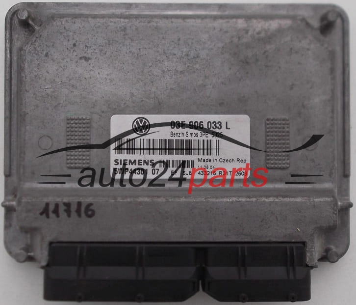 KOMPUTER STEROWNIK SILNIKA VW VOLKSWAGEN POLO 1.2 AZQ SIEMENS 5WP44301 07,  03E 906 033 L