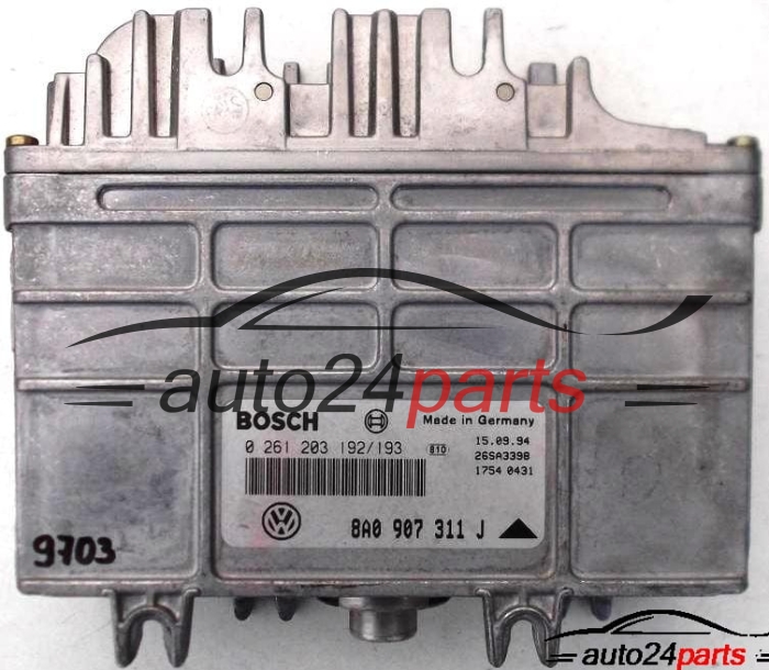 ECU CENTRALITA DE MOTOR SEAT TOLEDO CORDOBA, 1.6, BOSCH 0261203192/193, 8A0907311J