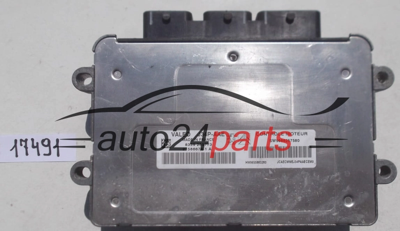KOMPUTER STEROWNIK SILNIKA CITROEN PEUGEOT VALEO J34P-AAE, 21586674-1 A, 215866741A, SW9666257580