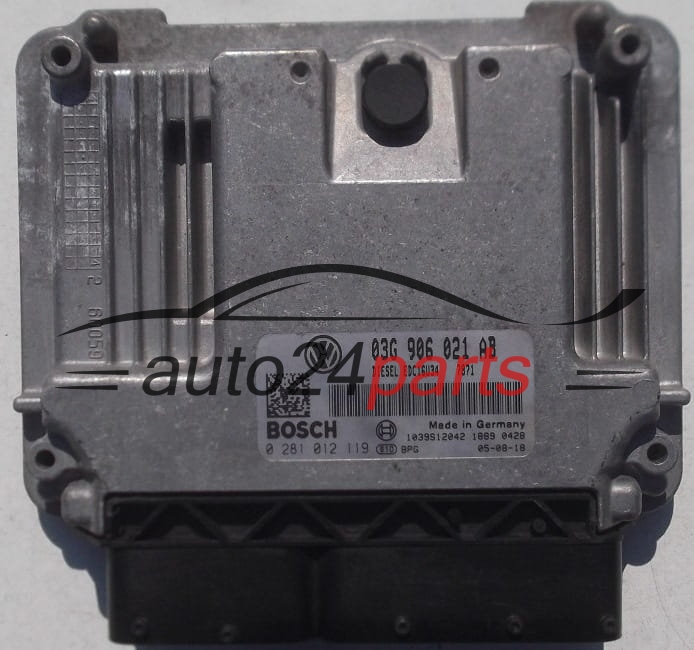 MOTORSTEUERGERÄT ECU STEUERGERAT VOLKSWAGEN PASSAT 2.0 TDI BOSCH 0 281 012 119, 0281012119, 03G 906 021 AB, 03G906021AB, EDC16U34
