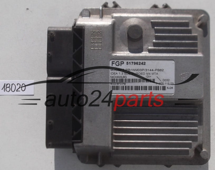 KOMPUTER STEROWNIK SILNIKA FIAT GRANDE PUNTO IDEA 1.3 SDE MAGNETI MARELLI MJD 6F3.PB