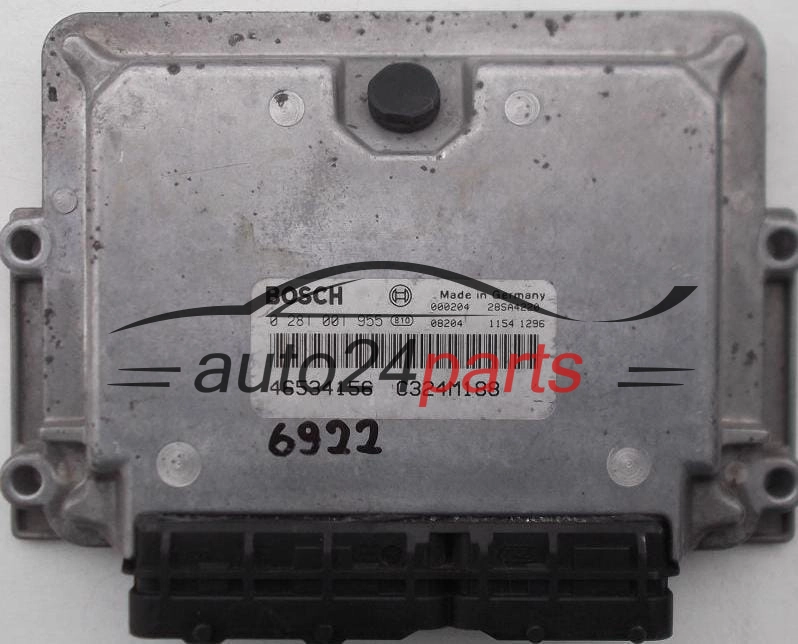 KOMPUTER STEROWNIK SILNIKA FIAT PUNTO 1.9 JTD BOSCH 0281001955, 0 281 001 955, 46534156, C324M188 
