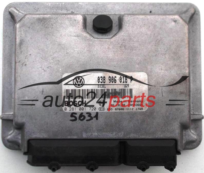 KOMPUTER STEROWNIK SILNIKA VW VOLKSWAGEN PASSAT 1.9 TDI AFN 038906018P, 038 906 018 P, BOSCH 0 281 001 720, 0281001720, DIESEL 1629, 28SA3664 