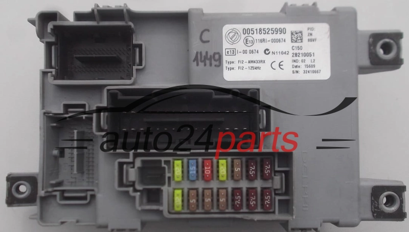 CENTRALKA MODUL STEROWNIK BSI FIAT 500 28210051, 00518525990 