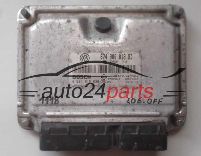 KOMPUTER STEROWNIK SILNIKA VW VOLKSWAGEN LT 2.5 TDI 074 906 018 BD, 074906018BD, 0 281 010 638, 0281010638 