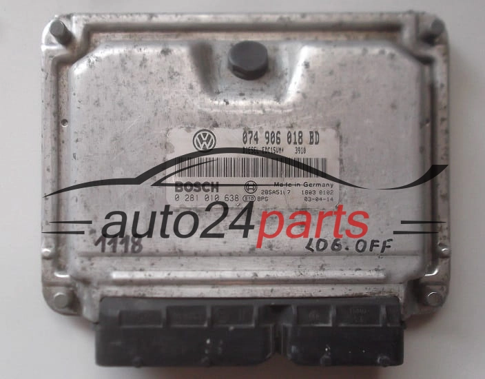 KOMPUTER STEROWNIK SILNIKA VW VOLKSWAGEN LT 2.5 TDI 074 906 018 BD, 074906018BD, 0 281 010 638, 0281010638 