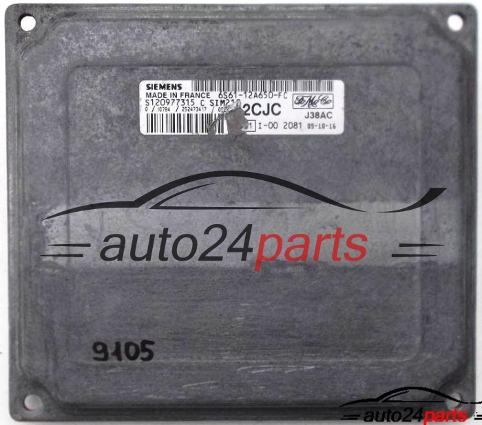 ECU CENTRALITA DE MOTOR FORD FIESTA SIEMENS S120977315 C, S120977315C, FoMoCo 6S61-12A650-FC, 6S6112A650FC, 2CJC 